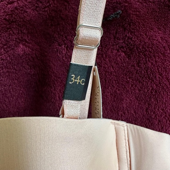 VICTORIA’S SECRET (New) Women’s 34C Blush Pink Lined Underwire Strapless Bra - Picture 4 of 10